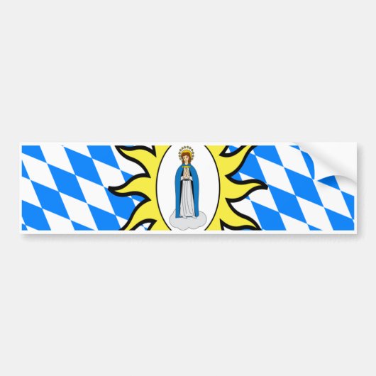 Katholische Liga-Flagge 30 Jahre Autoaufkleber (Vorne)