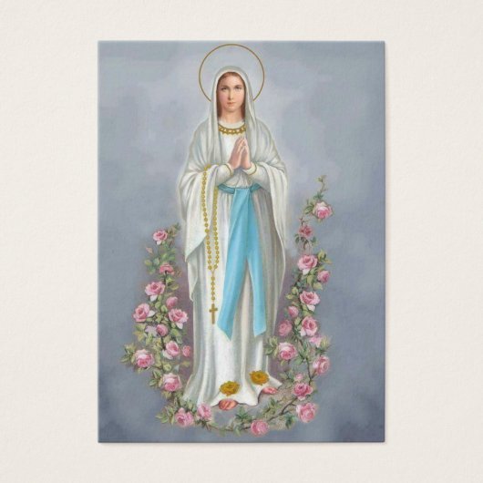 Katholische Lourdes Beerdigungskarte (Vorderseite)