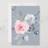 katholische Mädchen erste Kommunion Blumendekor Einladung (Rückseite)