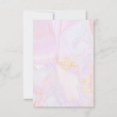 Katholische Mädchen erste Kommunion rosa Marmor Einladung (Rückseite)