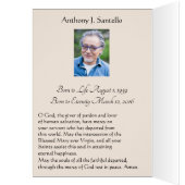 Katholische Maria Beerdigung Beileid Heilige Karte (Innen (Links))