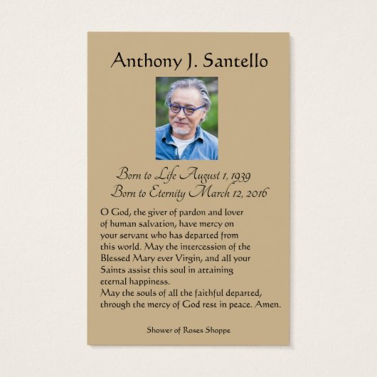 Katholische Maria Beerdigung Gedenkgebet Heilige K (Rückseite)