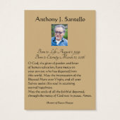 Katholische Maria Beerdigung Gedenkgebet Heilige K (Rückseite)