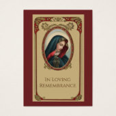 Katholische Maria Beerdigung Gedenkgebet Heilige K (Vorderseite)