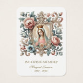 Katholische Maria Blumenbeerdigung Gedenkkarte - (Vorderseite)