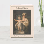 Katholische Maria Jesus Beileid Angebot Karte (Vorderseite)