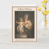 Katholische Maria Jesus Beileid-Massenkarte Karte (Gelbe Blume)