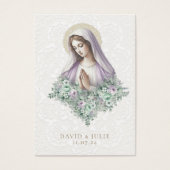 Katholische Maria Lavendel Blumenzwiebelkarten (Vorderseite)