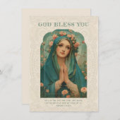Katholische Maria Religiöse Vintage Blume (Vorne/Hinten)