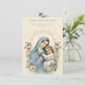 Katholische Maria und Jesus-Blumenschrift (Stehend Vorderseite)