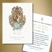 Katholische Mary Joseph Floral Wedgebet Cards