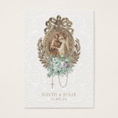 Katholische Mary Joseph Floral Wedgebet Cards (Vorderseite)