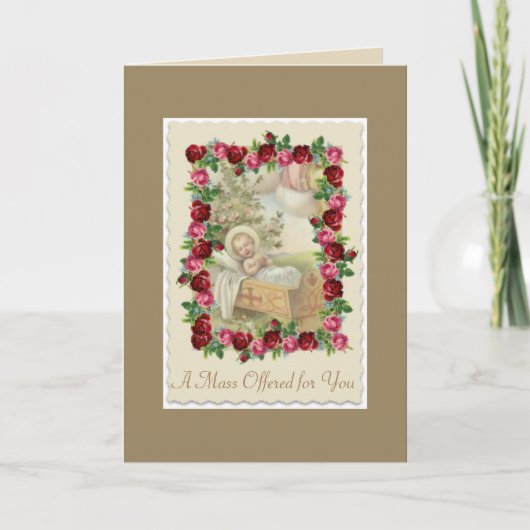 katholische Mass-Offering-Karte Feiertagskarte (Vorderseite)