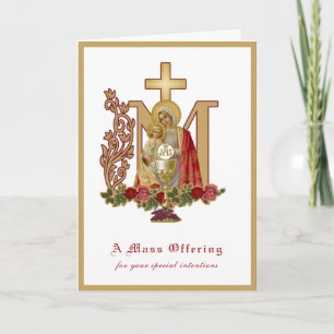 katholische Masse bietet Jungfrau Maria Jesus Jesu Karte