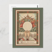 Katholische Massen Laternenpriester Hände Religiös Postkarte (Vorne/Hinten)