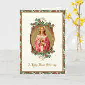 Katholische Messe, die Jesus den Eucharisten hält Karte (Gelbe Blume)