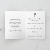 Katholische Messe für St. Patrick's Day Kleeblatts Karte (Innenseite)