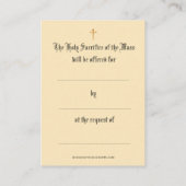 Katholische Messe mit Chalice-Rose Heilige Karten (Rückseite)