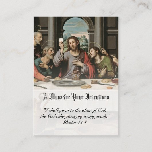 Katholische Messe mit Gebetskarte Visitenkarte (Vorderseite)