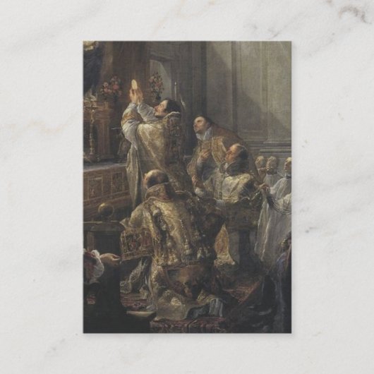 Katholische Messe mit Gebetskarte Visitenkarte (Vorderseite)