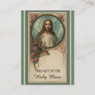 Katholische Messopfer-Gebets-Jesus-Heiligenkarten Visitenkarte
