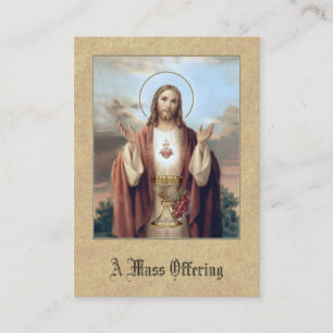 Katholische Messopfer-Gebets-Jesus-Heiligkarten Visitenkarte