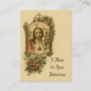 Katholische Messopfergabe Heiliges Herz Jesu Heili Visitenkarte