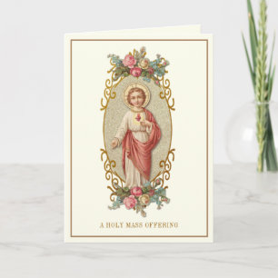Katholische Messopfergabe Heiliges Herz Jesu Karte