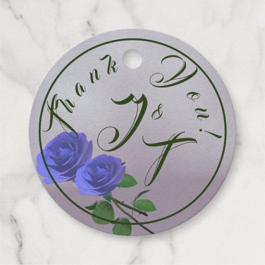 Katholische Mistral Mauve & Green Mit Monogramm Geschenkanhänger (Rückseite)