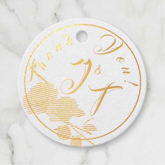 katholische Misty-Blue & Green Mit Monogramm Geschenkanhänger (Vorderseite)