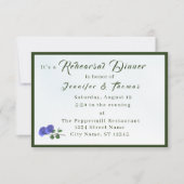 Katholische Misty Blue & Green Probe Dinner Einladung (Vorderseite)