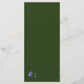 katholische "Misty Blue" und "Green Wedding Menu" Menükarte (Rückseite)