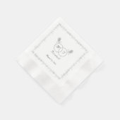 Katholische Mit Monogramm Hochzeit der Nuptial Uni Serviette (Ecke)