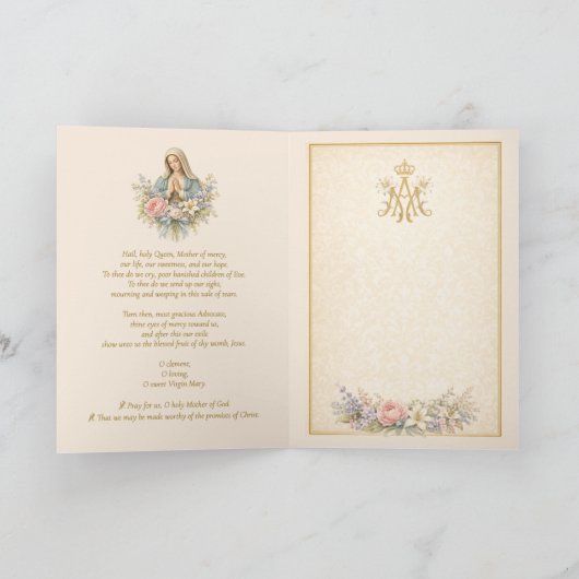 Katholische Mutter der Barmherzigkeit Marianisches Karte (Innenseite)