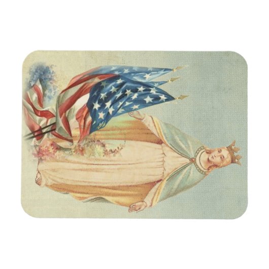 Katholische Mutter Mary USA Flagge Religiös Magnet (Horizontal)