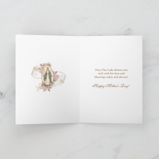 Katholische Mütter Tag Mutter Maria Karte (Innenseite)