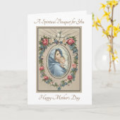 Katholische Mütter Tag Spirituelle Bouquet Gebete Karte (Gelbe Blume)