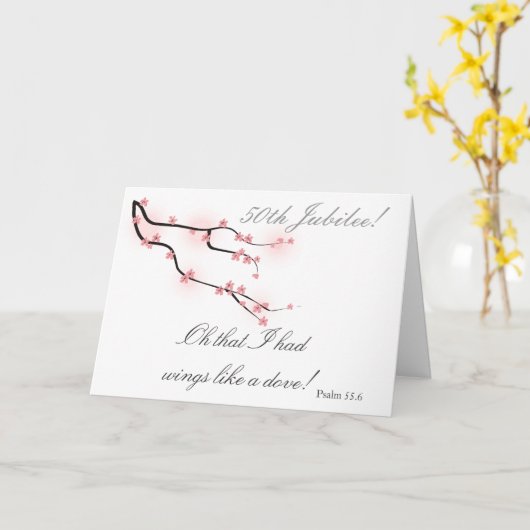 Katholische Nonnen-"50. Jubiläum-" Karte (Gelbe Blume)