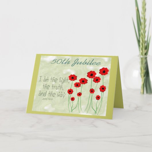 Katholische Nonnen-"50. Jubiläum-" Karte (Vorderseite)