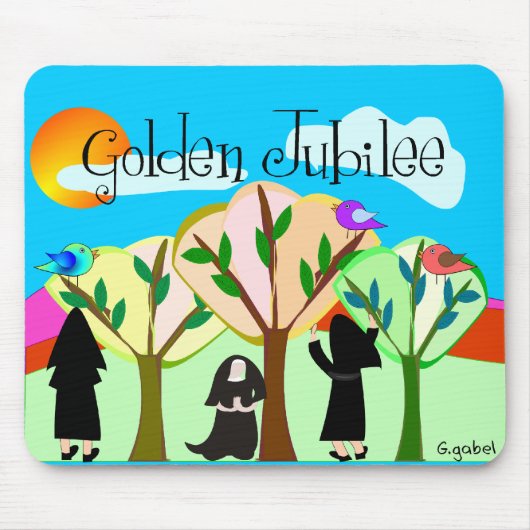 Katholische Nonnen-goldene Jubiläum-Geschenke Mousepad (Vorne)