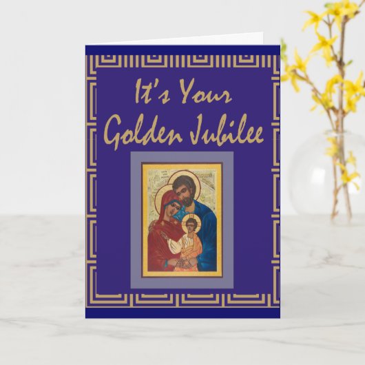 Katholische Nonnen-goldene Jubiläum-Karten Karte (Gelbe Blume)