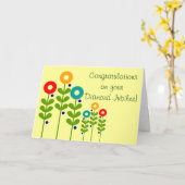 Katholische Nonnen-Jubliäum-Karte 2 Karte (Gelbe Blume)