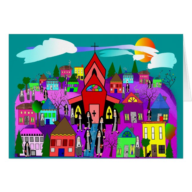 Katholische Nonnen-Kunst ", die vorangeht zur (Vorderseite (Horizontal))