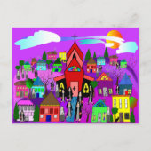 Katholische Nonnen Kunst "Kirchenführung" Postkarte (Vorderseite)