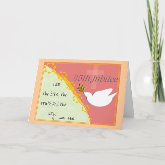 Katholische Nonnen-"silbernes Jubiläum-" 25. Karte (Vorderseite)