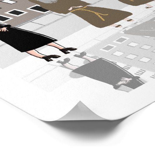 Katholische Nonnen und Mönche Retro Art Poster (Ecke)