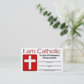 Katholische Notkontakt-Karte Telefonnummerkarte (Stehend Vorderseite)