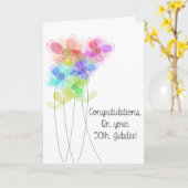 Katholische Nun 50. Jubilee-Blumenkarte Karte (Gelbe Blume)