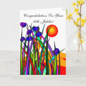 Katholische Nun 50. Jubilee Künstlerische Blumenka Karte (Gelbe Blume)