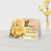 Katholische Nun religiöse Geburtstagsgelbe Rosen Karte (Gelbe Blume)